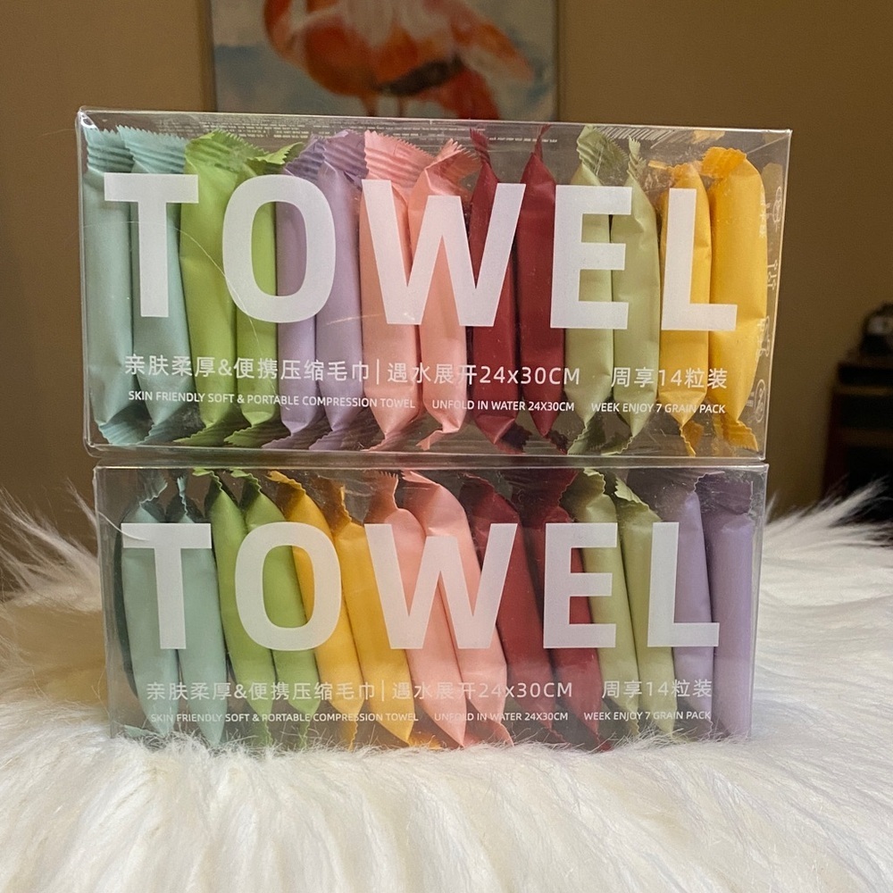 Towel soft compression towels,- 14 Pack x 2!!! You get both packs!